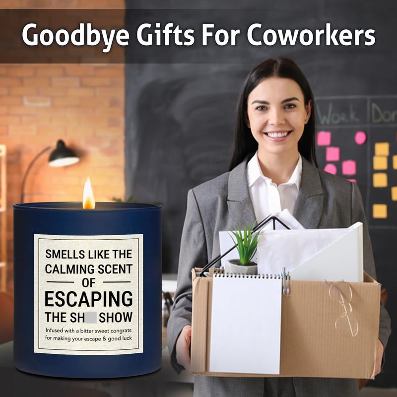 NewEleven Retirement Gifts  Farewell Gifts for Coworkers  Goodbye Gifts for Coworkers  New Beginnings Gifts for Women Men  Gifts for Coworkers Friends Work Bestie Boss Leader - 8 Oz Candle - Image 5